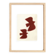 Birds illustration - dark terracotta - signed eawy