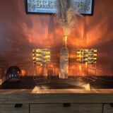 Pair of lamps max sauzé – ekilux – vintage design metal brass