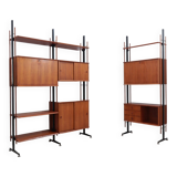 Mid century modular blonde teak bookcase 1960s