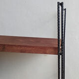 Metal and wood wall shelves in the taste of String - 1960s