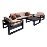 Brutalist seating set, Sigma Furniture, Belgium, 1970s