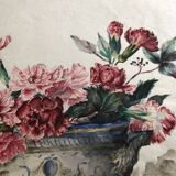 Gouache on paper - bouquet of carnations