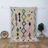 Handmade Berber wool mrirt rug 235 X 137 CM