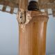 Bamboo and rattan table lamp with woven shade, 1950s