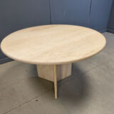 Round Italian travertine dining table 1970s