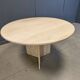 Round Italian travertine dining table 1970s