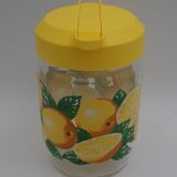 Carafe en verre citrons vintage