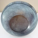 Murano scavo art blown and cut glass vase, ancient Greek style, sandblasted texture