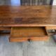 Rustic farmhouse antique coffee table made of solid oak with 1 drawer 50.