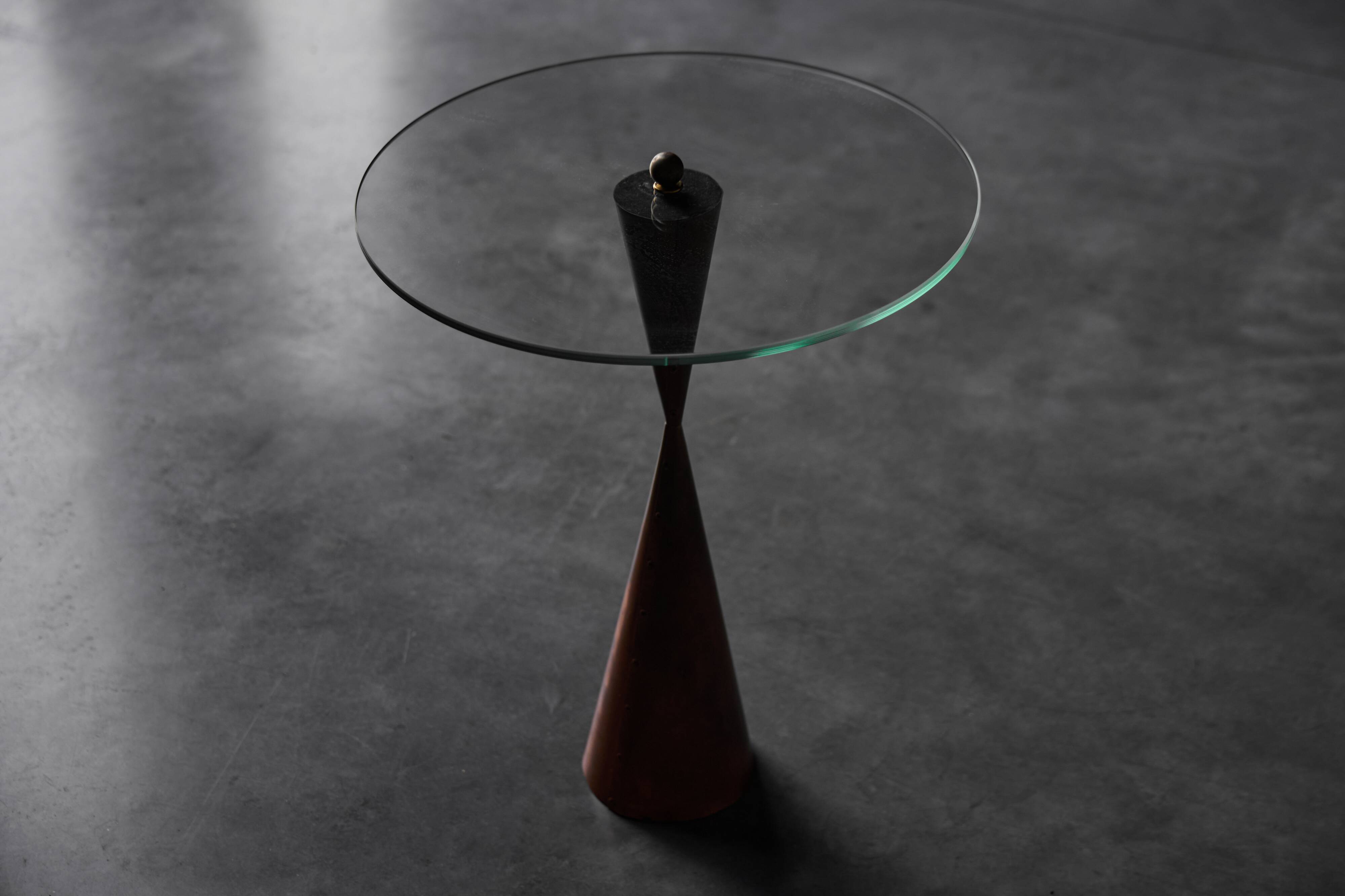 Conical Copper Side Table, France, 1970s