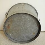 Old zinc basin washing machine bucket industrial decoration old french bucket zinc basin