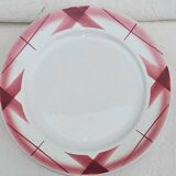 Set of 8 flat plates in Sarreguemines earthenware, Artix model