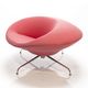 Pink Kirk lounge chair by René Holten for Artifort, 1990