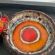 Vintage 1970s glazed ceramic trinket tray