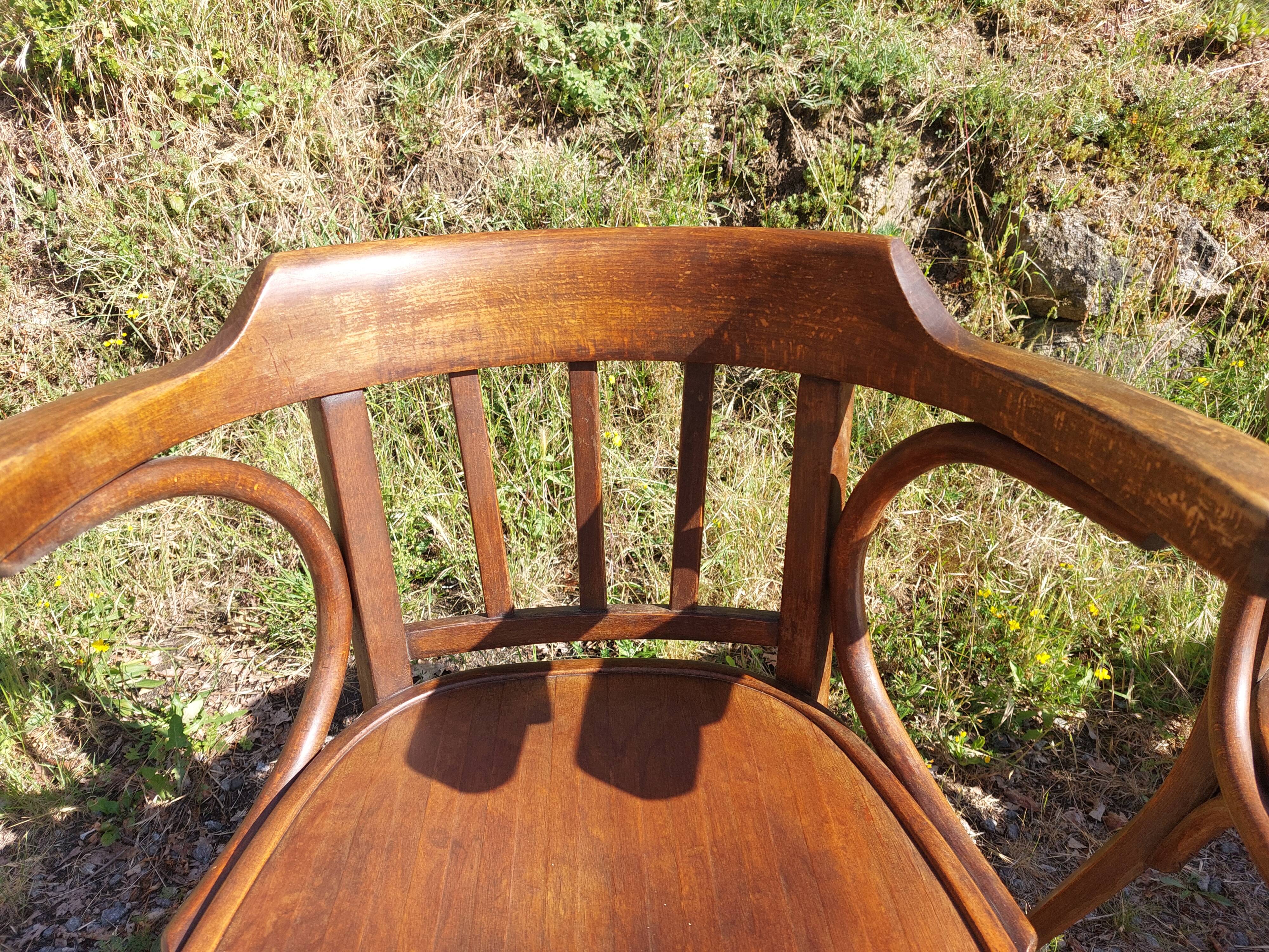 4 fauteuils Baumann en bois courbé