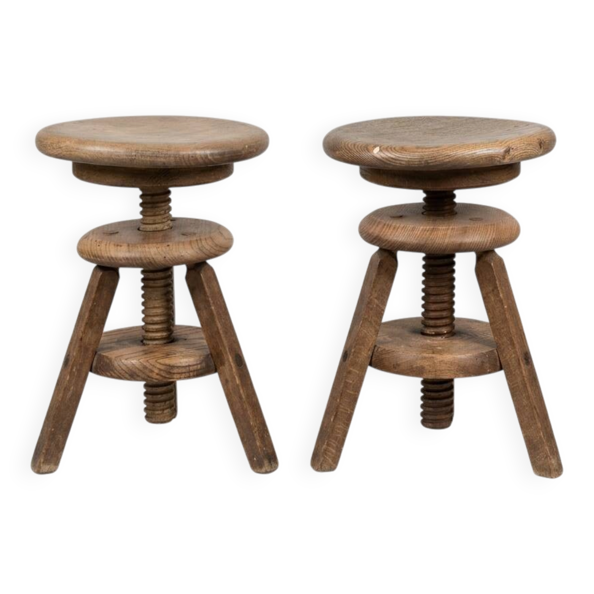 Set of 2 wooden stools