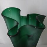Vintage Italian blown glass handkerchief vase