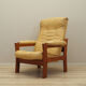 Yellow leather armchair, Danish design, 1960s, production: Denmark