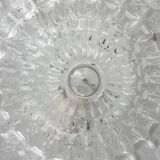 Plafonnier rond en verre ciselé