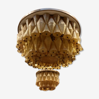 Glass chandelier from Murano's Carlo Scarpa for Venini
