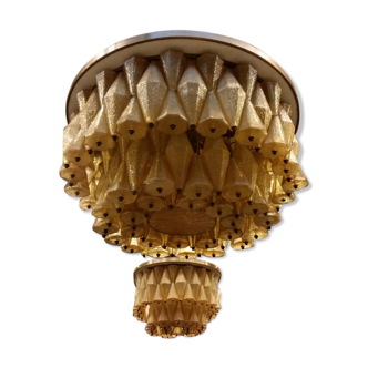 Glass chandelier from Murano's Carlo Scarpa for Venini