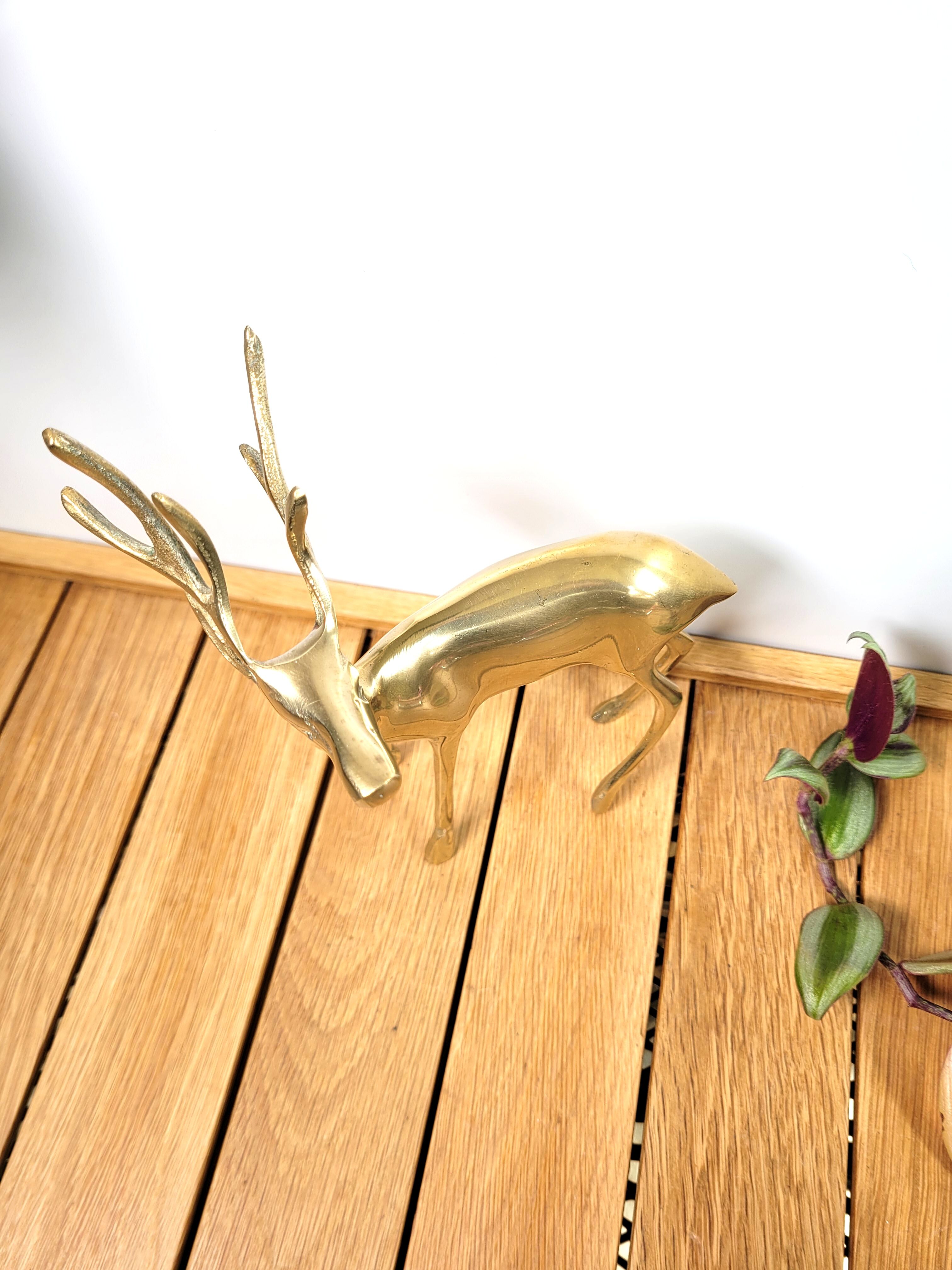 Brass Deer Statuette