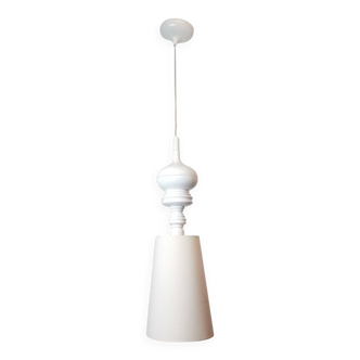 Glossy white ceramic hanging lamp metalarte josephine new