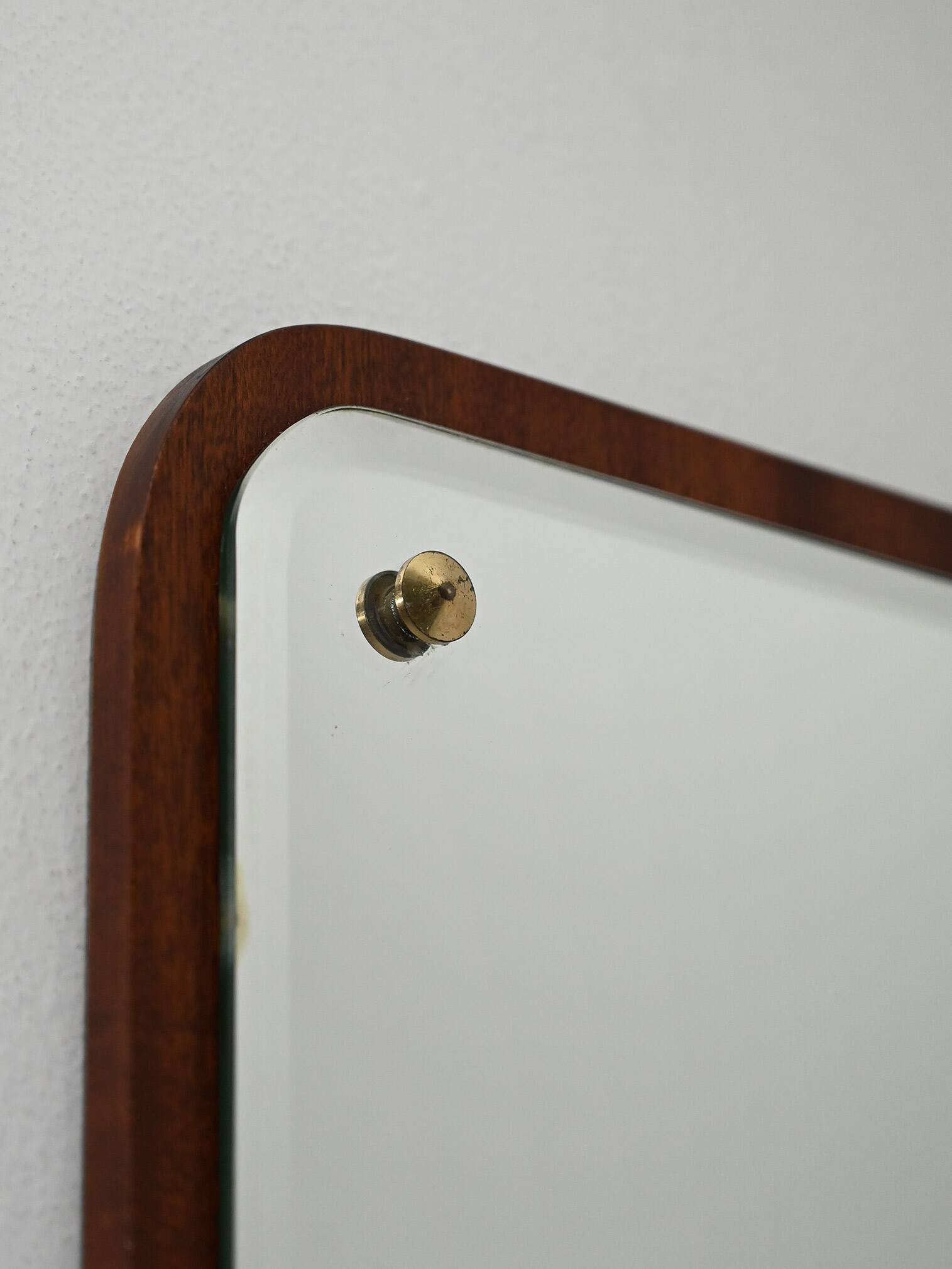 Swedish rectangular teak mirror "Sara" model