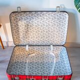 Tartan Scottish fabric suitcase, 1960s