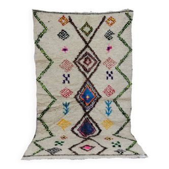 Handmade wool Berber rug 242 X 138 CM