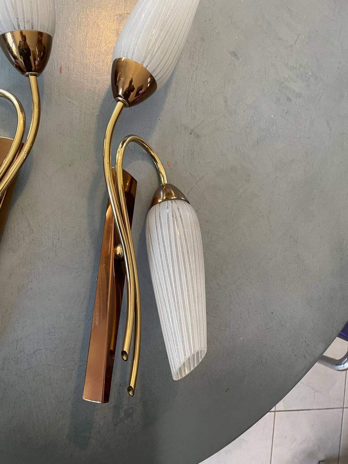 Pair of vintage double wall lights