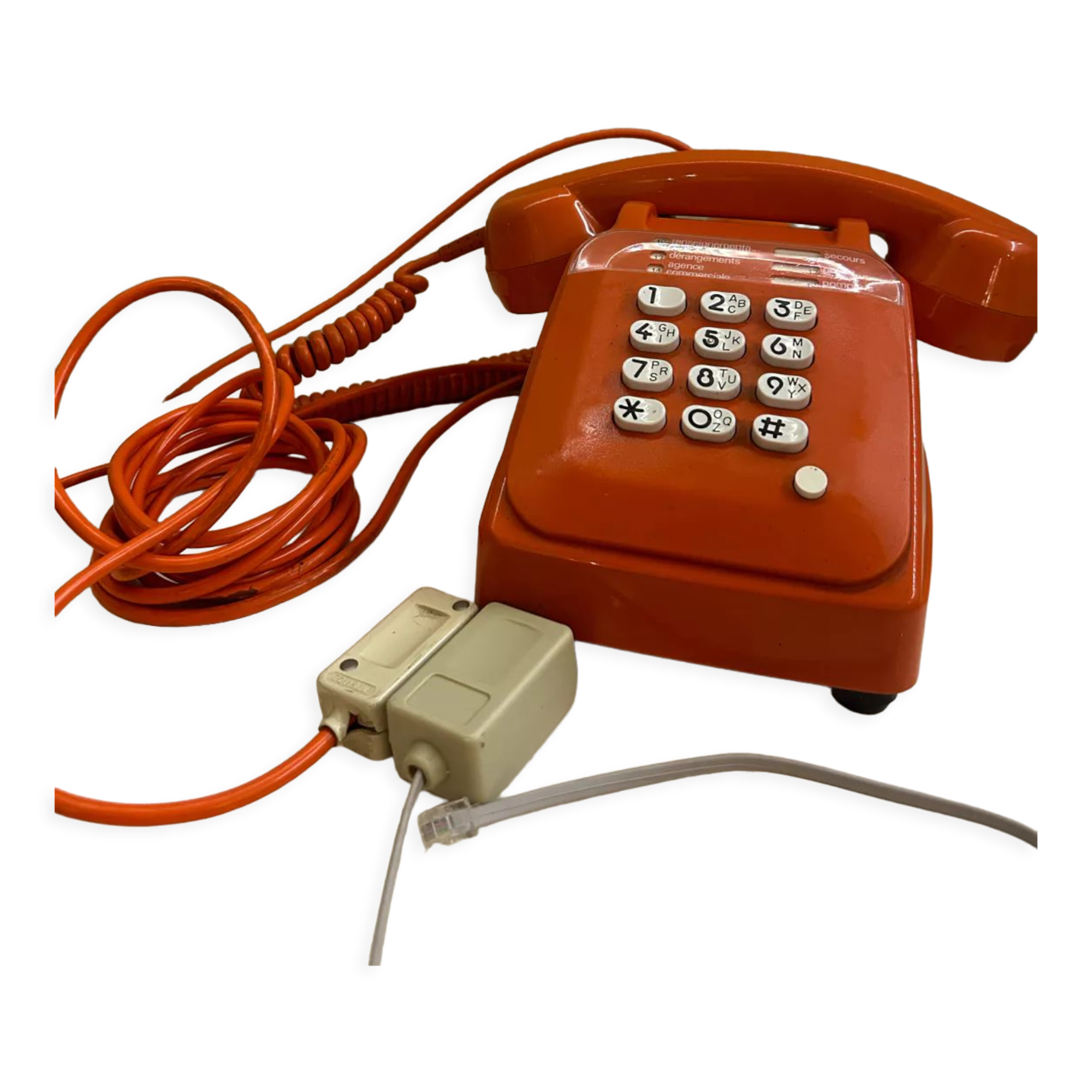 Téléphone Socotel s63 vintage orange