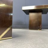 Paire de tables d'appoint en laiton par Belgochrom, années 1970
