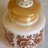 Suspension in opaline with floral decorations, 1970s.