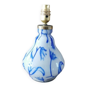 Pied de lampe vintage en verre de Murano