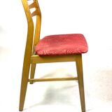 Six chaises de salle à manger en bois poli foncé, design danois, années 1960