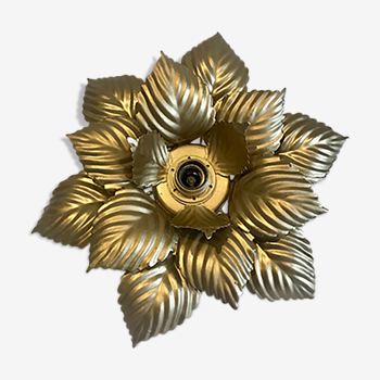 Plafonnier ou applique fleur dorée