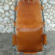 Chaise vintage Les Arcs en cuir, éditée par Dal Vera