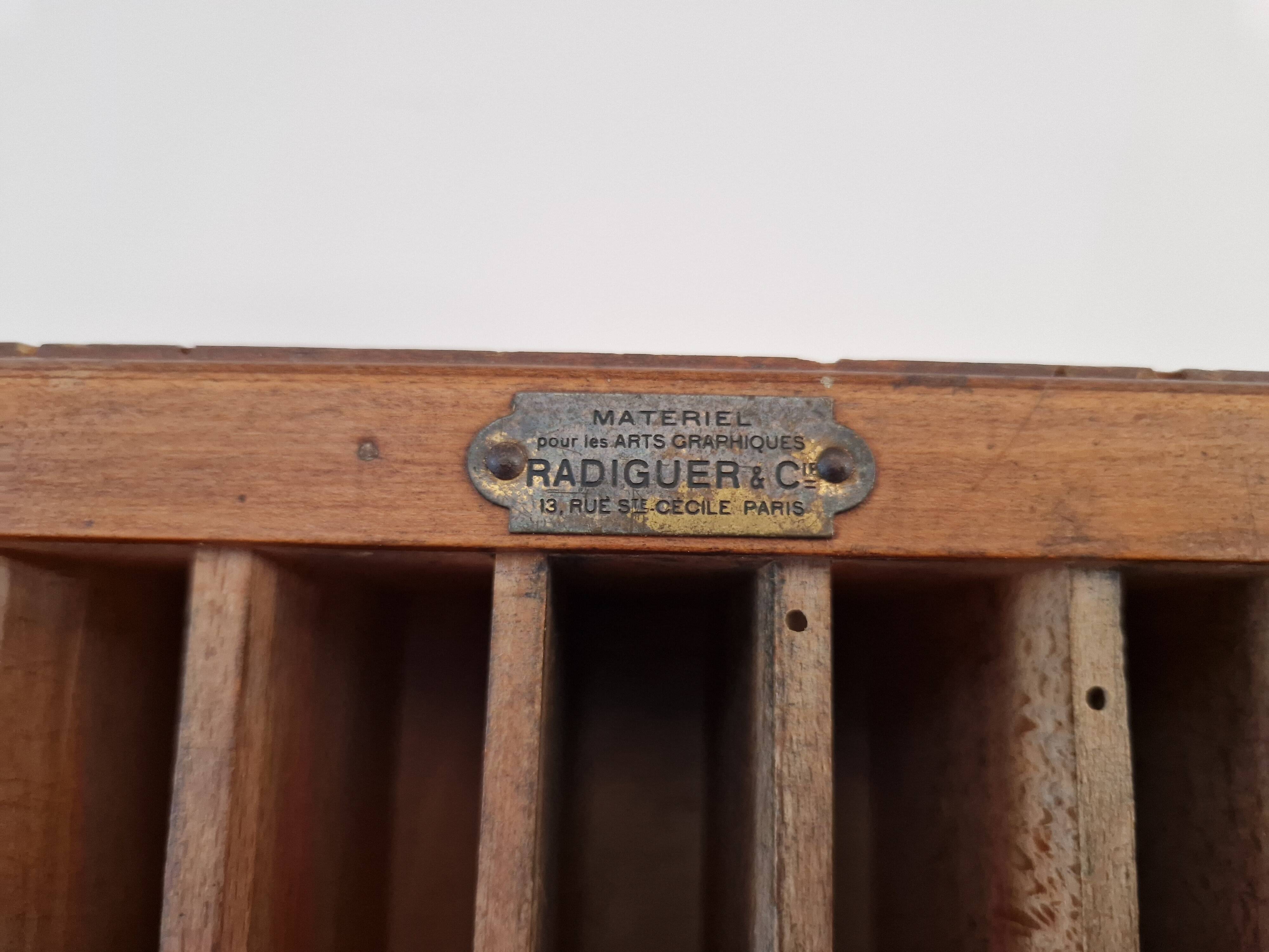 Historic Radiguer printing cabinet – characterful piece of furniture