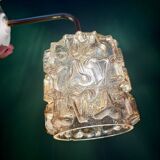 Vintage amber glass globe wall light