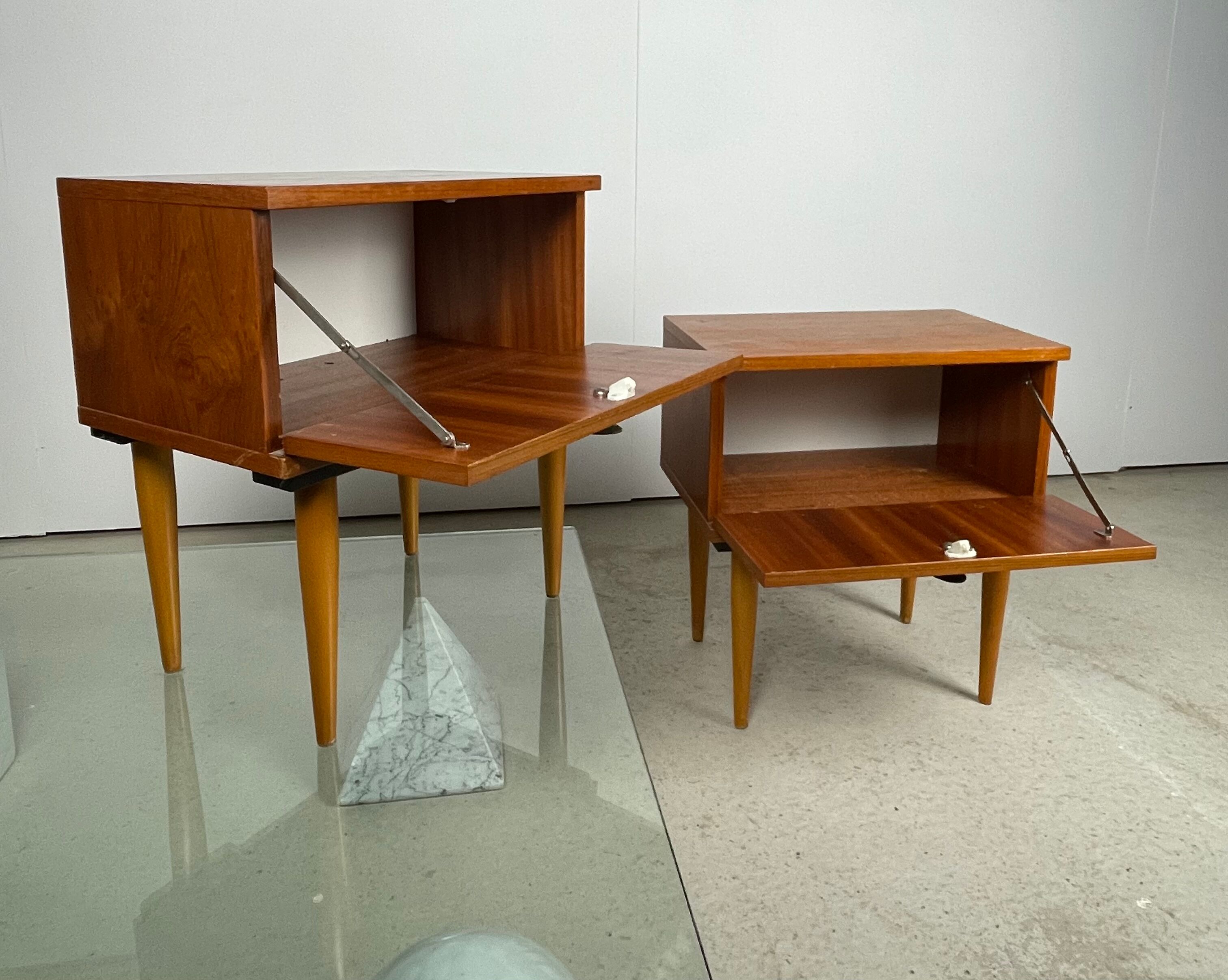 Pair of Scandinavian bedsides