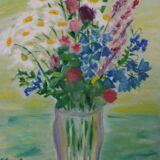 Original Swedish Oil on Canvas – “Bright Bouquet” by K. Evert Larsson