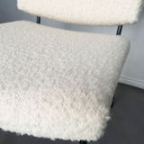 Armchair Conseil fabric bouclette, Pierre Guariche for Meurop 1960