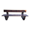 Garden bench in wood and resin