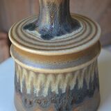 Original vintage flamed stoneware vase