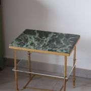 Table d'appoint en marbre vert vintage