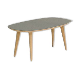 Table basse scquircle stratifié gris foncé (80x43cm)