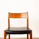 6 Danish chairs in teak and new skai, model 418 Arne Vodder 1960.