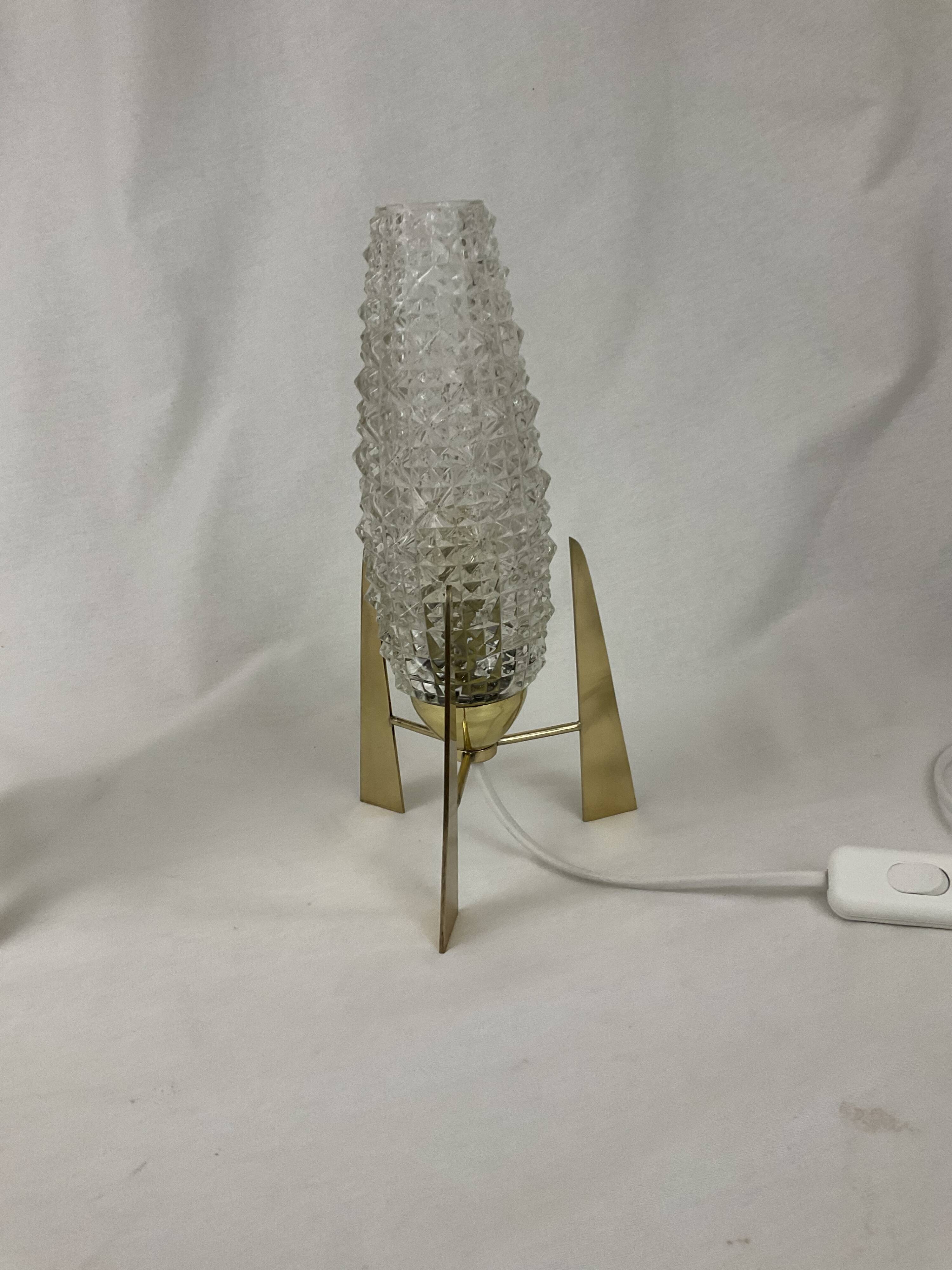 Pair of French mid century bedside lamps style from the 1950s 1960s Space age