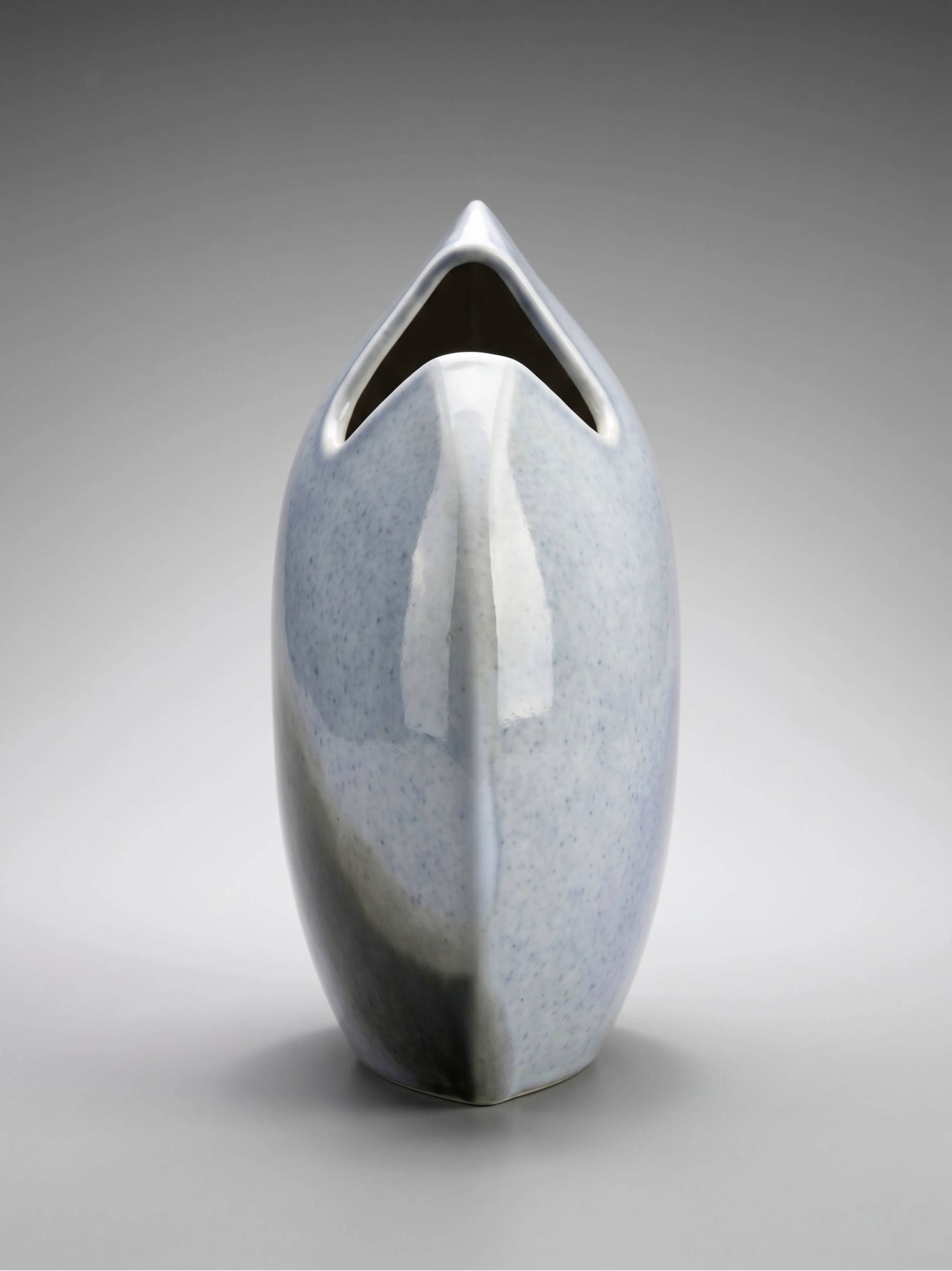 Virebent porcelain vase – stylised landscape decoration – Fish model TGM